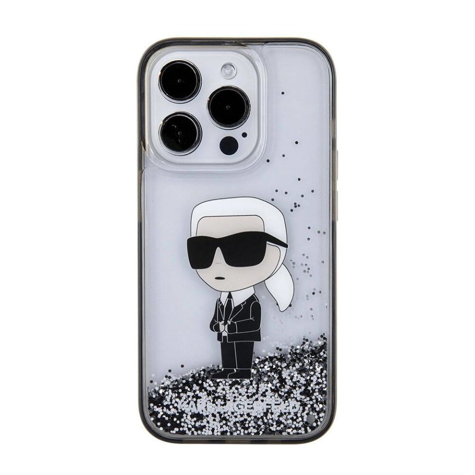 Karl Lagerfeld İkonik Glitter 15 Pro Max - Şeffaf