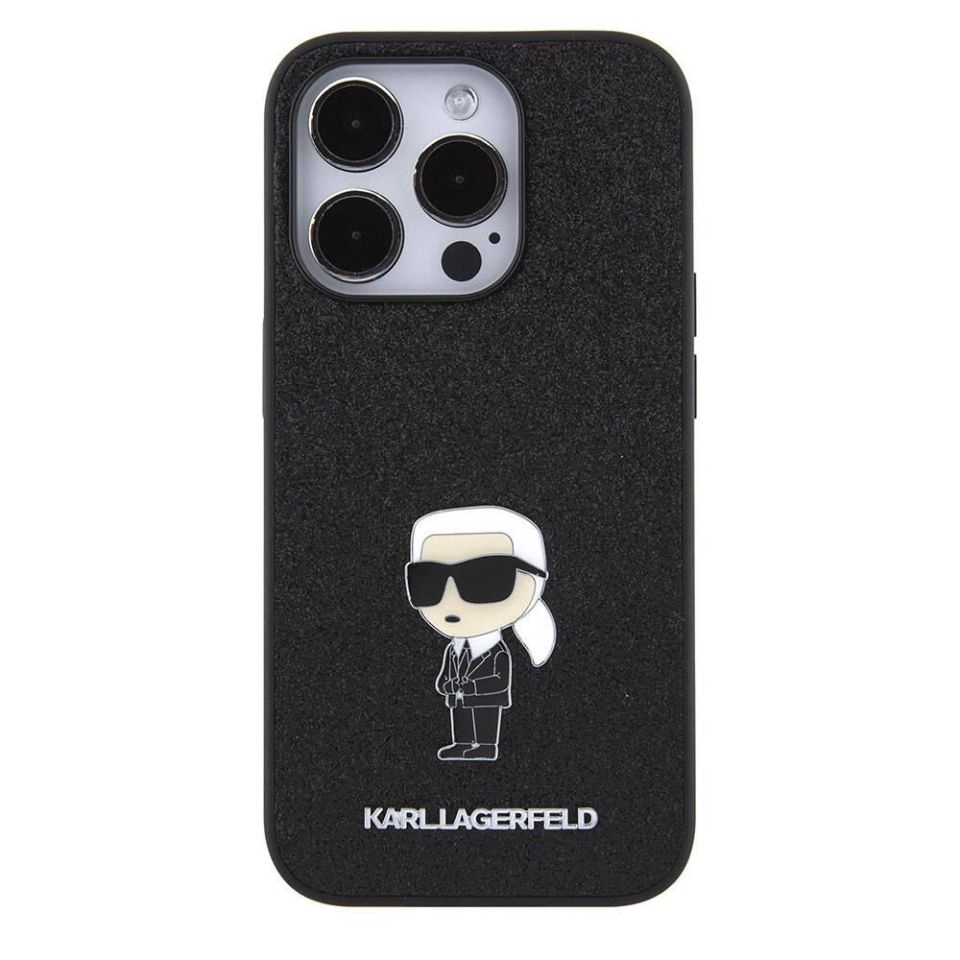 Karl Lagerfeld İkonik Glitter 15 Pro Max - Siyah