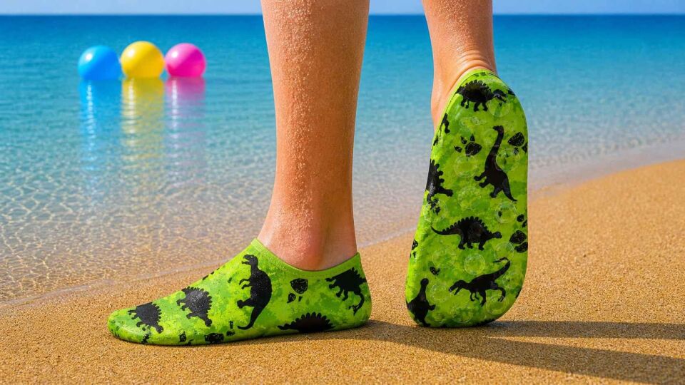 GrippToes Kaymaz Damla Tabanlı Deniz&Havuz Çorabı  S2 Çok Renkli