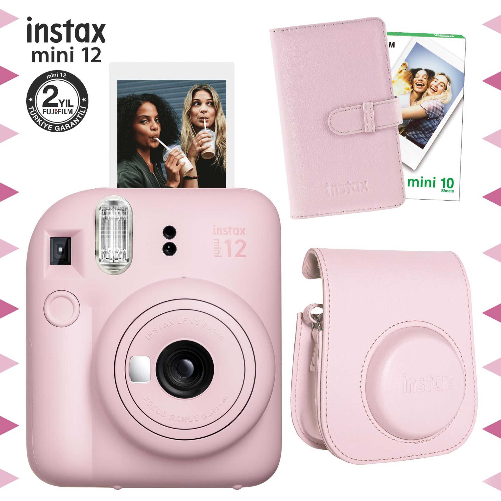 İnstax Mini 12 Bundle Box Pembe