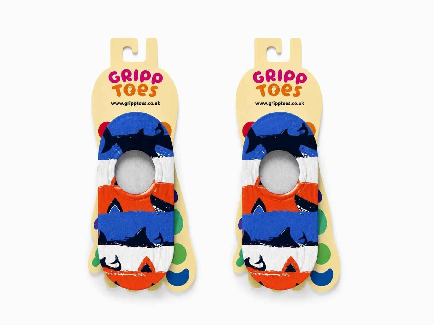 GrippToes Kaymaz Damla Tabanlı Deniz&Havuz Çorabı  T1 Çok Renkli