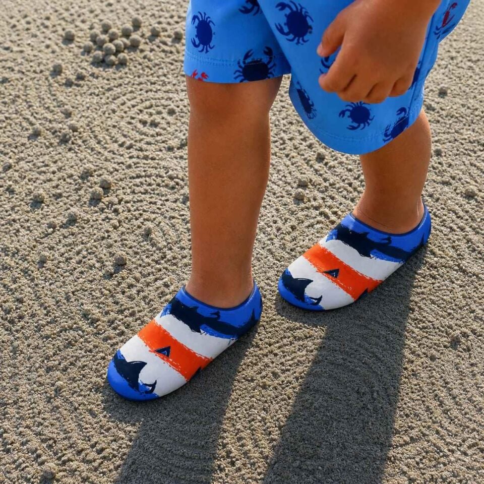 GrippToes Kaymaz Damla Tabanlı Deniz&Havuz Çorabı  T1 Çok Renkli