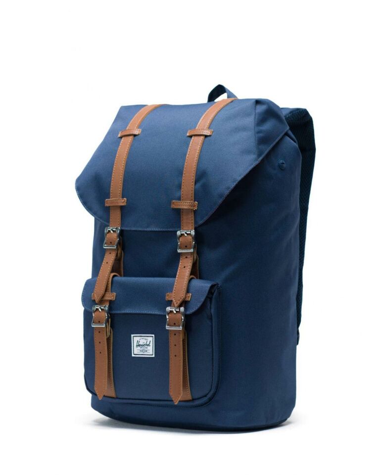 Herschel Little America Navy/Tan Synthetic Leather