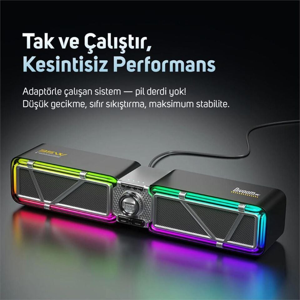 Divoom D-base 30W Masaüstü Bluetooth Gaming Hoparlör Pembe