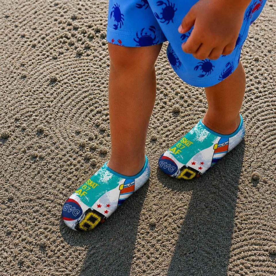 GrippToes Kaymaz Damla Tabanlı Deniz&Havuz Çorabı  U1 Çok Renkli