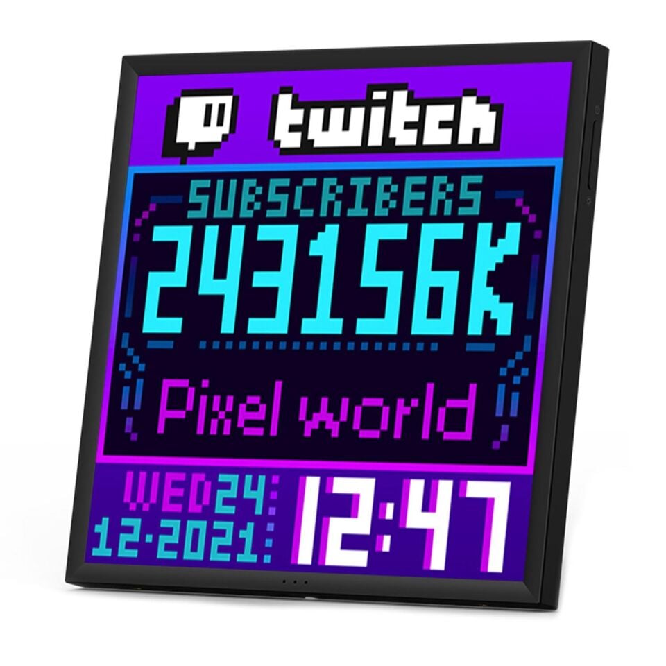 Divoom Pixoo App Kontrollü Wifi Animasyonlu Gaming 64X64 Piksel Led Resim Çerçevesi