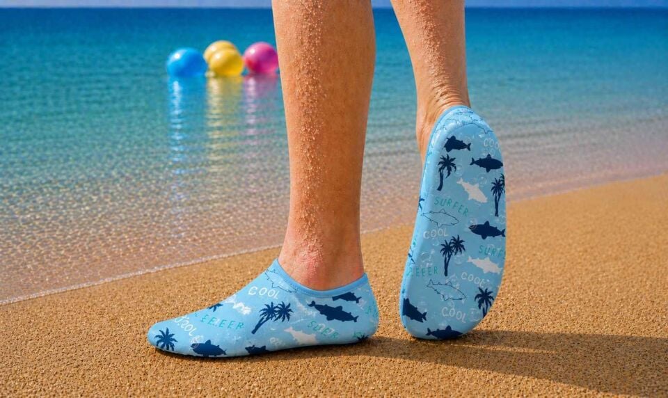 GrippToes Kaymaz Damla Tabanlı Deniz&Havuz Çorabı  U2 Çok Renkli