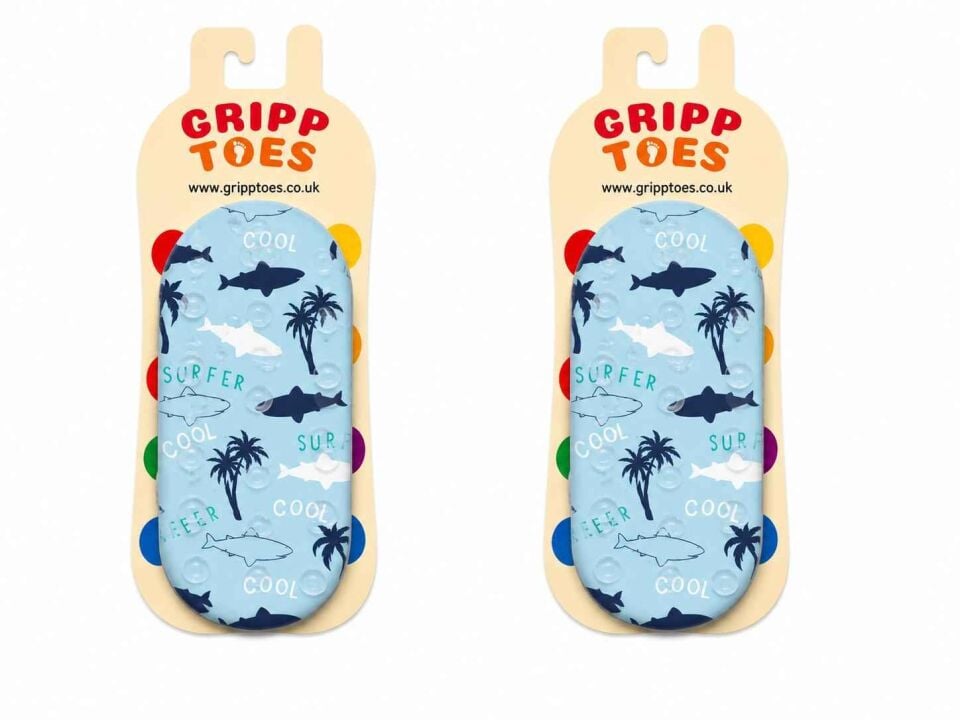 GrippToes Kaymaz Damla Tabanlı Deniz&Havuz Çorabı  U2 Çok Renkli