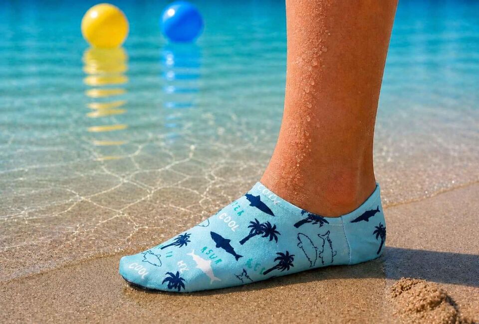 GrippToes Kaymaz Damla Tabanlı Deniz&Havuz Çorabı  U2 Çok Renkli