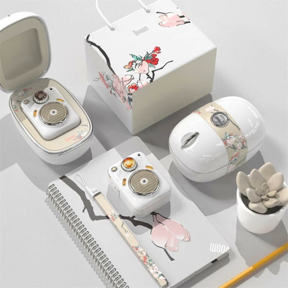 Divoom Beetles Fm Radyolu Taşınabilir Mini Bluetooth Hoparlör Beyaz