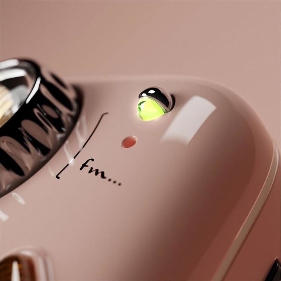 Divoom Beetles Fm Radyolu Taşınabilir Mini Bluetooth Hoparlör Pembe