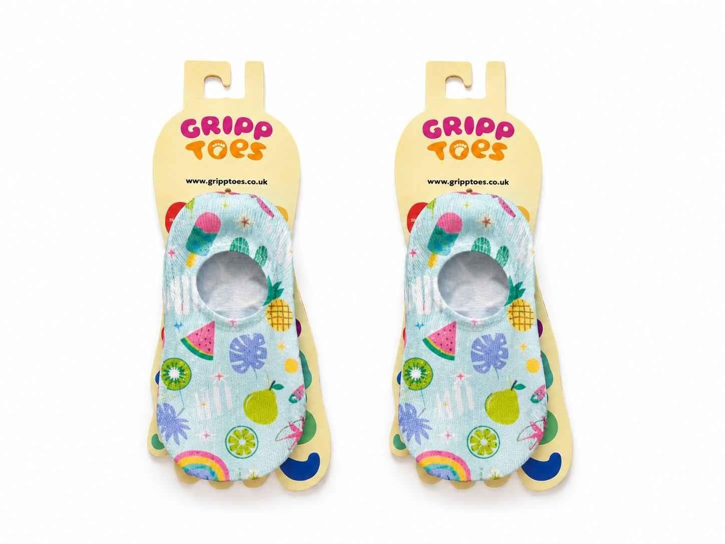 GrippToes Kaymaz Damla Tabanlı Deniz&Havuz Çorabı  V1 Çok Renkli