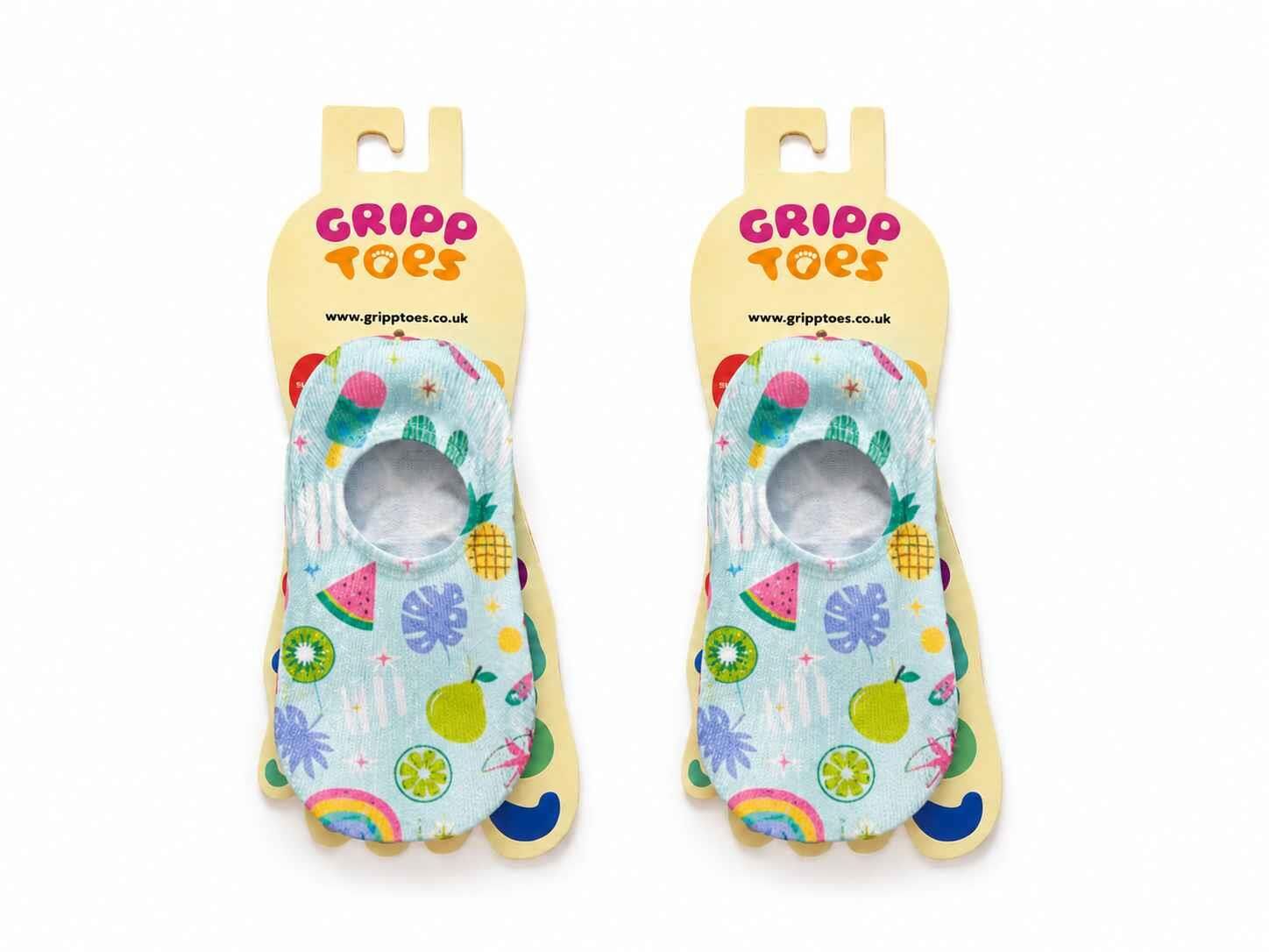 GrippToes Kaymaz Damla Tabanlı Deniz&Havuz Çorabı  V1 Çok Renkli