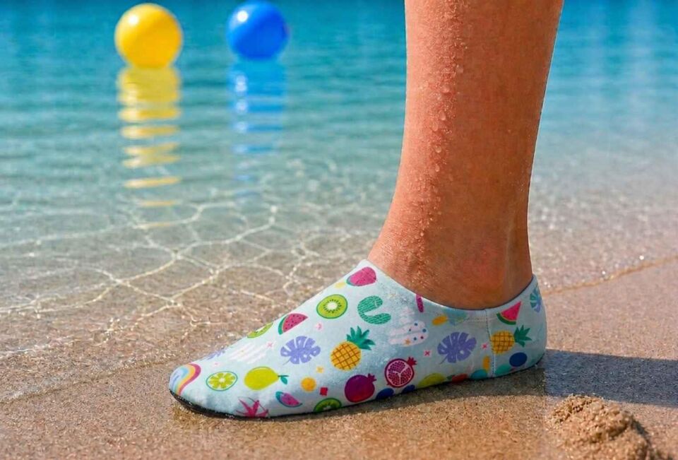GrippToes Kaymaz Damla Tabanlı Deniz&Havuz Çorabı  V1 Çok Renkli