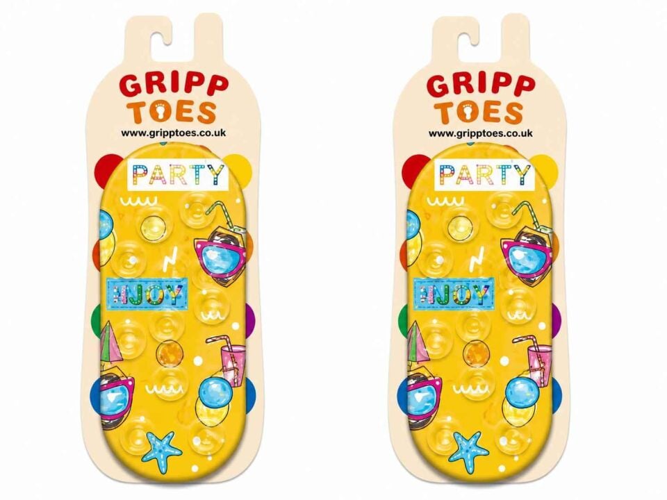 GrippToes Kaymaz Damla Tabanlı Deniz&Havuz Çorabı  W1 Çok Renkli