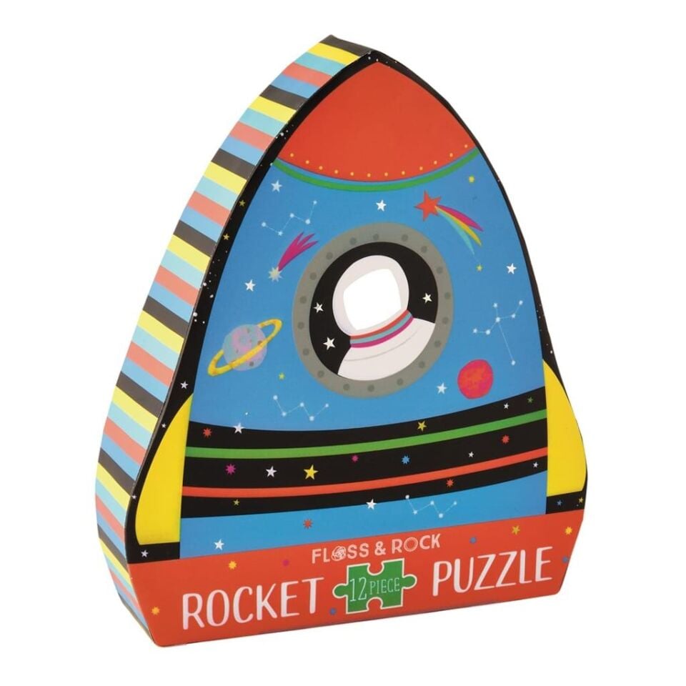 FLOSS & ROCK 12 Parça Şekilli Yap-Boz Rocket