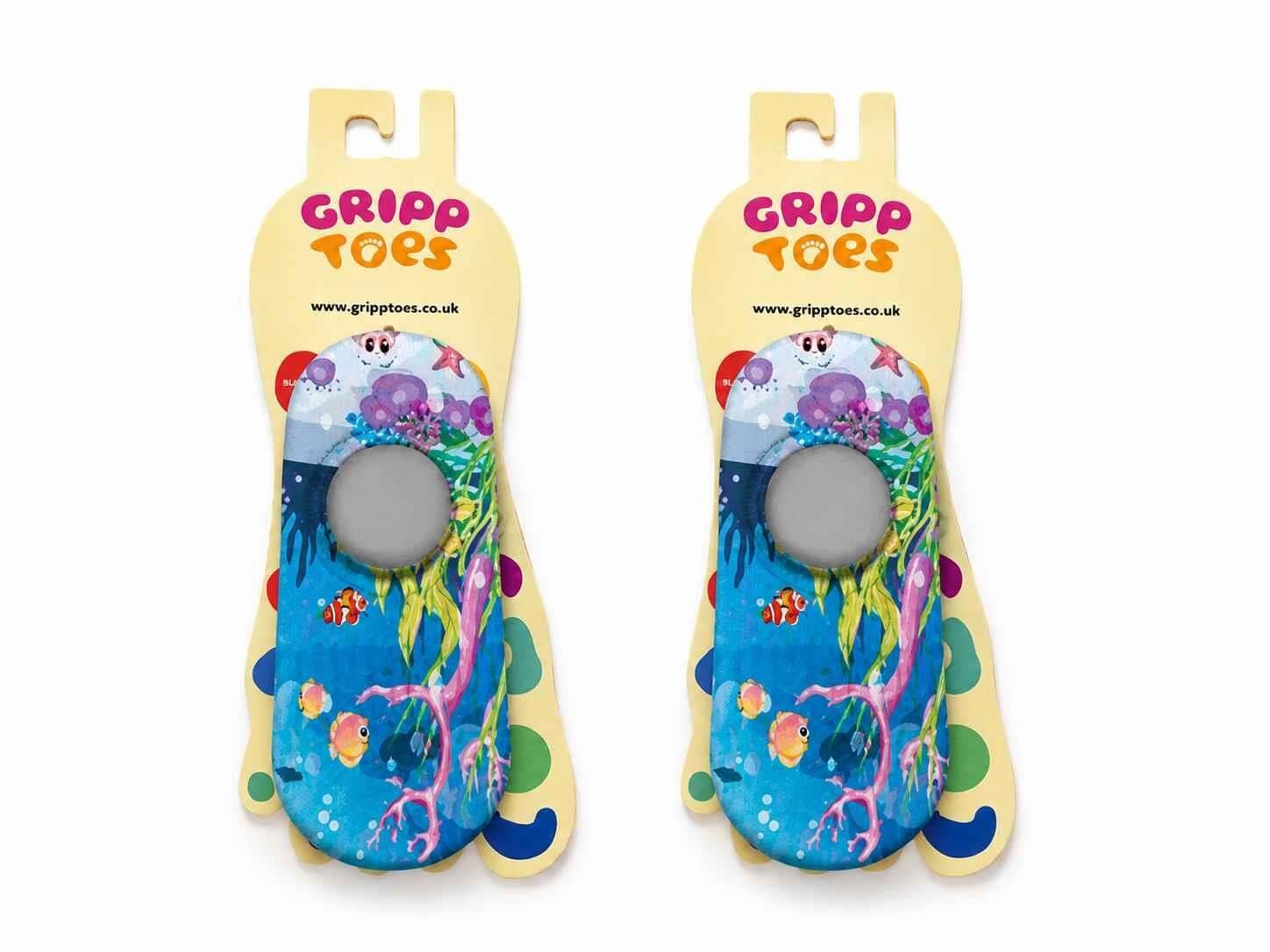 GrippToes Kaymaz Damla Tabanlı Deniz&Havuz Çorabı  X1 Çok Renkli