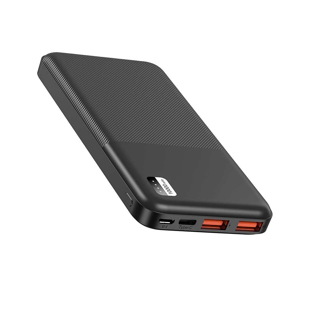 Xipin PX721 Hızlı Şarj Özellikli - LED Işık Göstergeli - Dual USB - Taşınabilir Powerbank - 10000 mAh Siyah