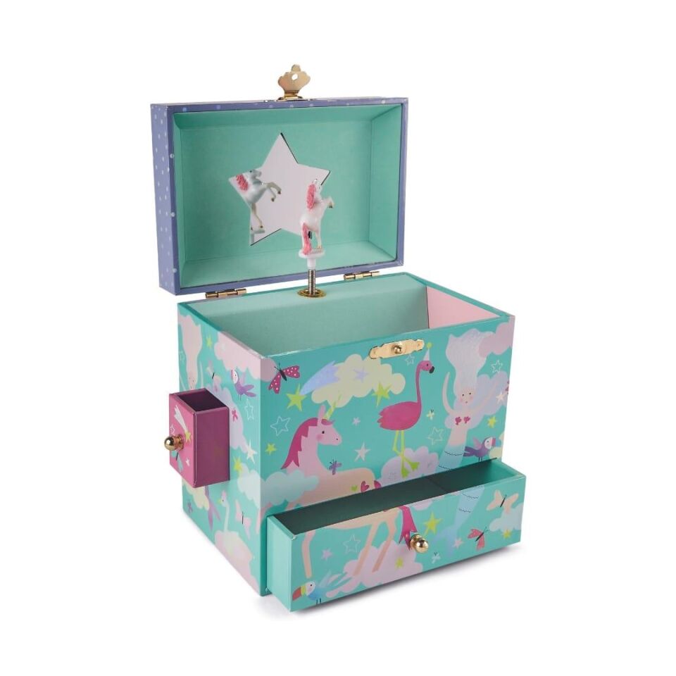 Floss & Rock 3 çekmeceli Müzikli Mücevher Kutusu Fantasy