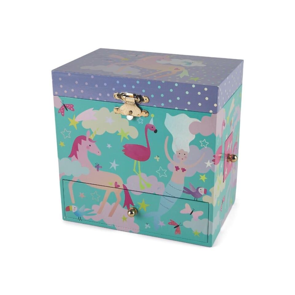 Floss & Rock 3 çekmeceli Müzikli Mücevher Kutusu Fantasy