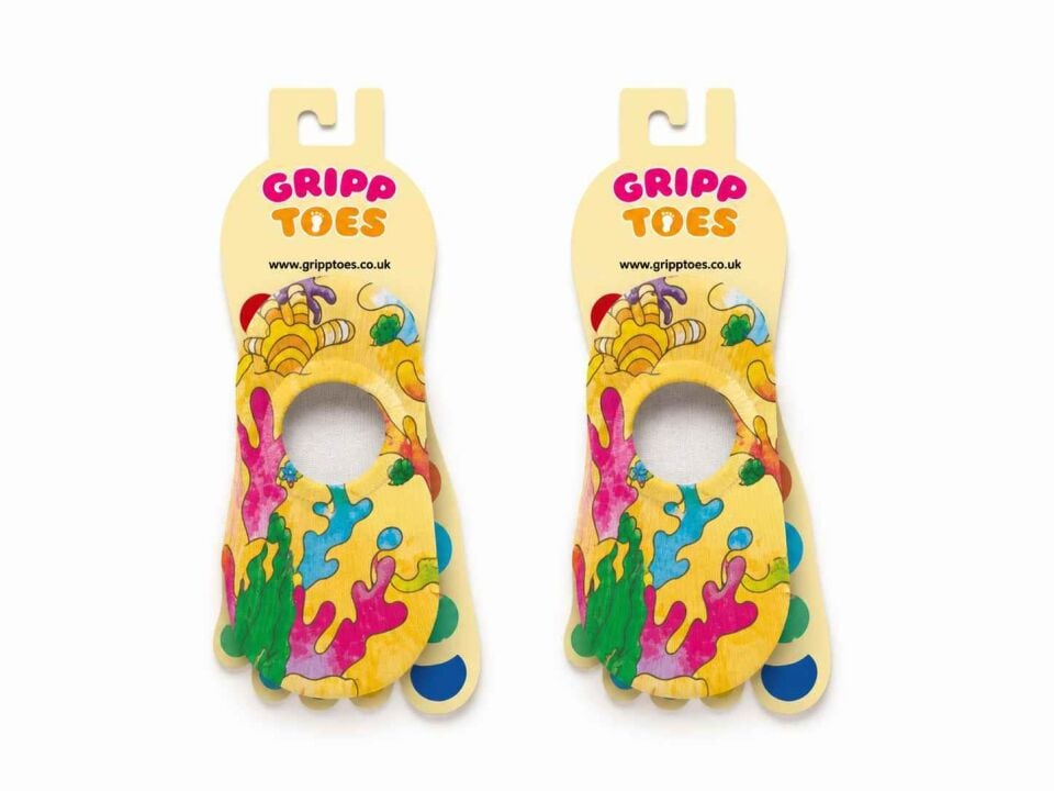 GrippToes Kaymaz Damla Tabanlı Deniz&Havuz Çorabı  Y1 Çok Renkli