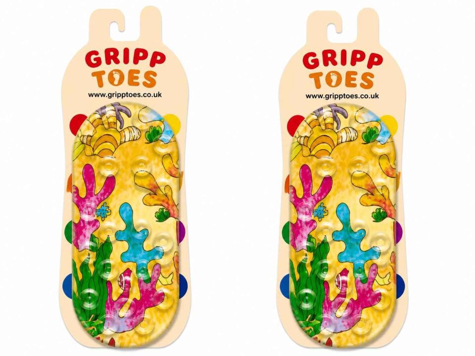 GrippToes Kaymaz Damla Tabanlı Deniz&Havuz Çorabı  Y1 Çok Renkli