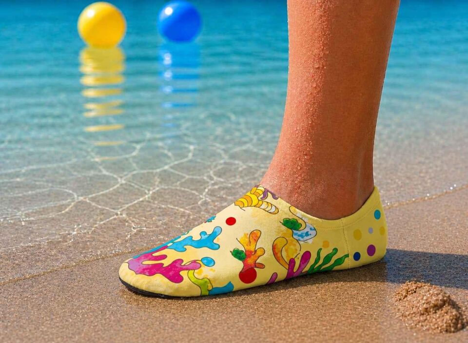 GrippToes Kaymaz Damla Tabanlı Deniz&Havuz Çorabı  Y1 Çok Renkli