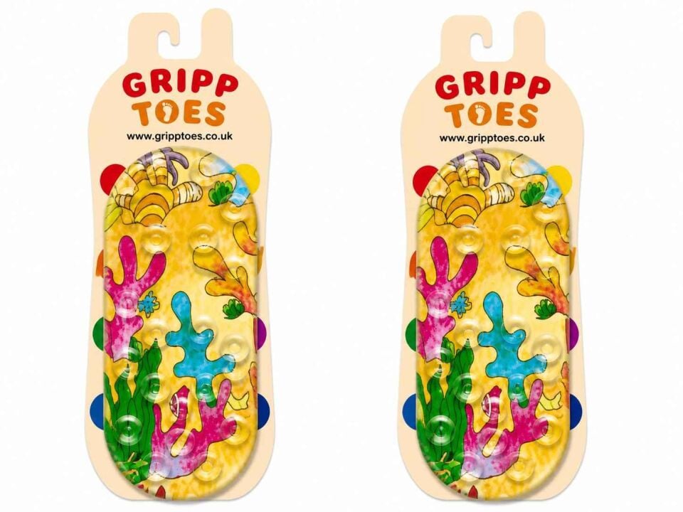 GrippToes Kaymaz Damla Tabanlı Deniz&Havuz Çorabı  Y1 Çok Renkli