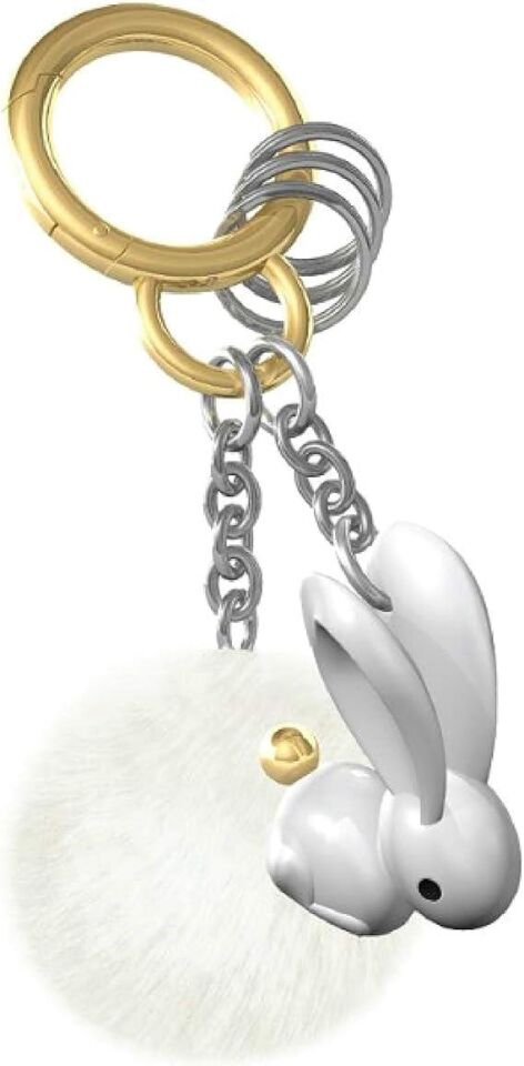 MetalMorphose Tavşan Charm Ponponlu Anahtarlık