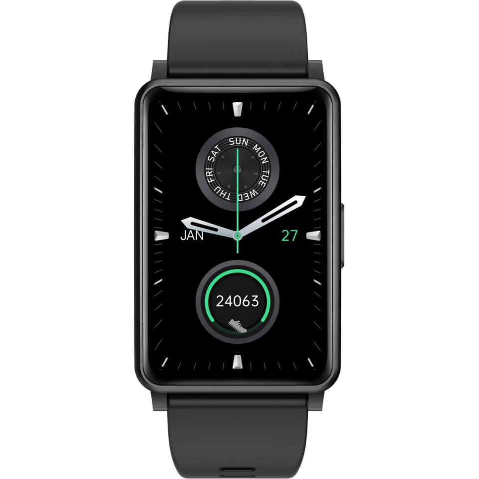 HiFuture FutureFit Evo Geniş HD Ekran Alüminyum Kasa IP68 Akıllı Saat Siyah