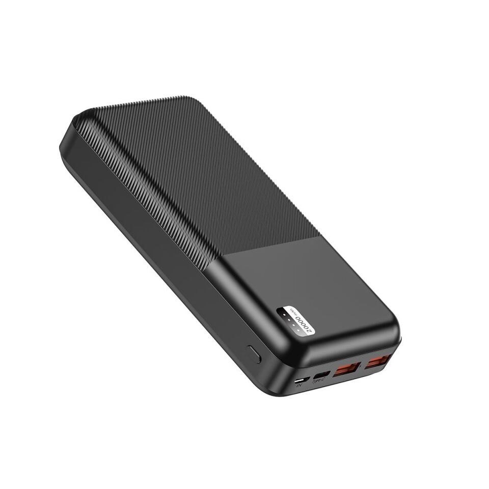 Xipin PX722 Hızlı Şarj Özellikli - LED Işık Göstergeli - Dual USB - Taşınabilir Powerbank 20000 mAh Siyah