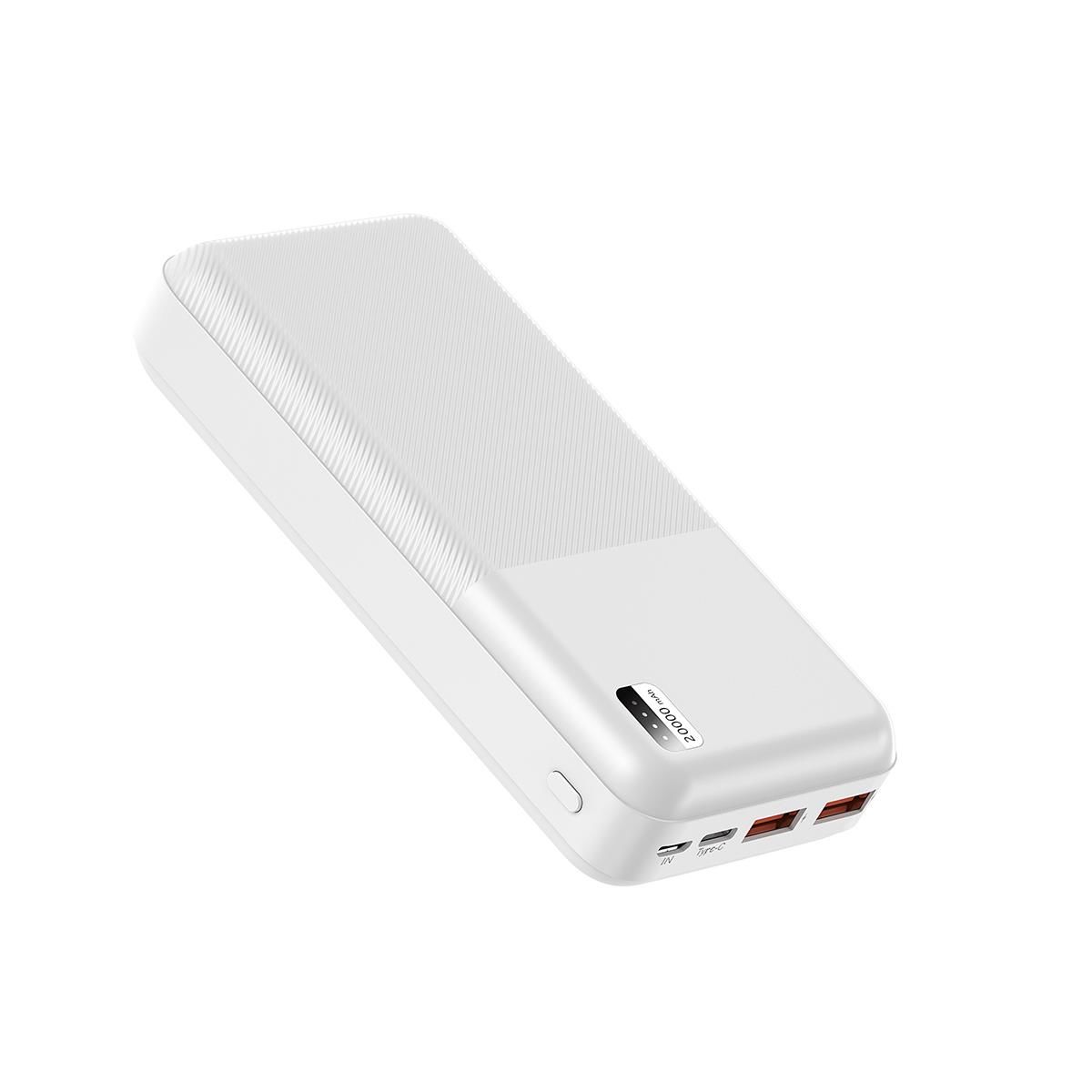 Xipin PX722 Hızlı Şarj Özellikli - LED Işık Göstergeli - Dual USB - Taşınabilir Powerbank 20000 mAh Beyaz