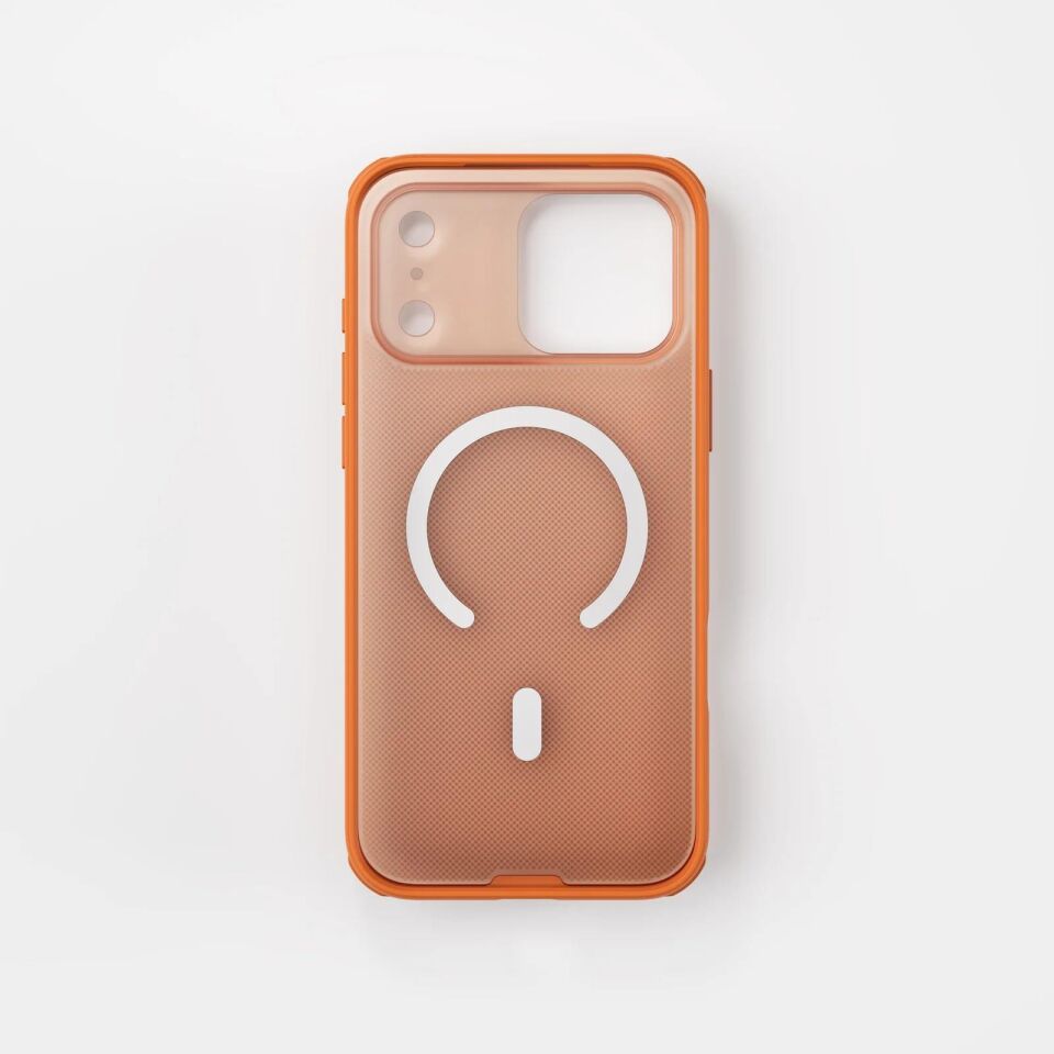 Njoyny Frosted iPhone 18 Pro Max MagSafe Kılıf Turuncu
