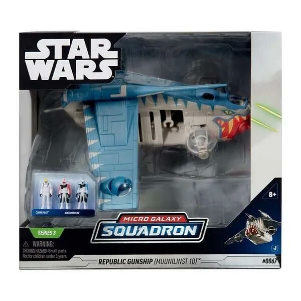 Star Wars Micro Galaxy Squadron Republic Gunship  (Muunlinst 10) Figür  Series 3 SW/J0265