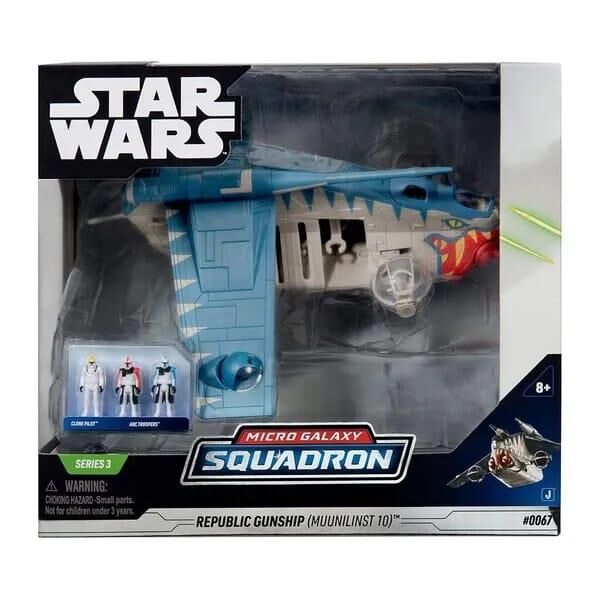 Star Wars Micro Galaxy Squadron Republic Gunship  (Muunlinst 10) Figür  Series 3 SW/J0265