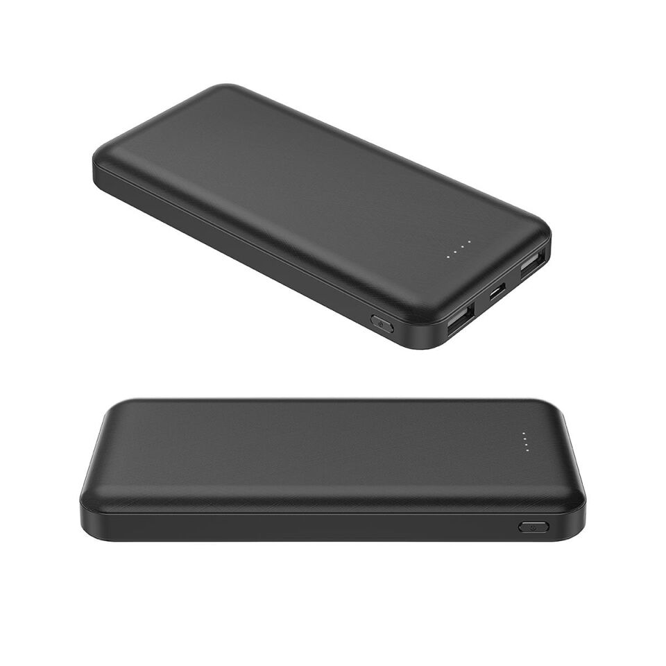 Xipin PX102 Hızlı Şarj Özellikli - LED Göstergeli - Dual USB - Taşınabilir Akıllı Powerbank 10000 mAh Siyah