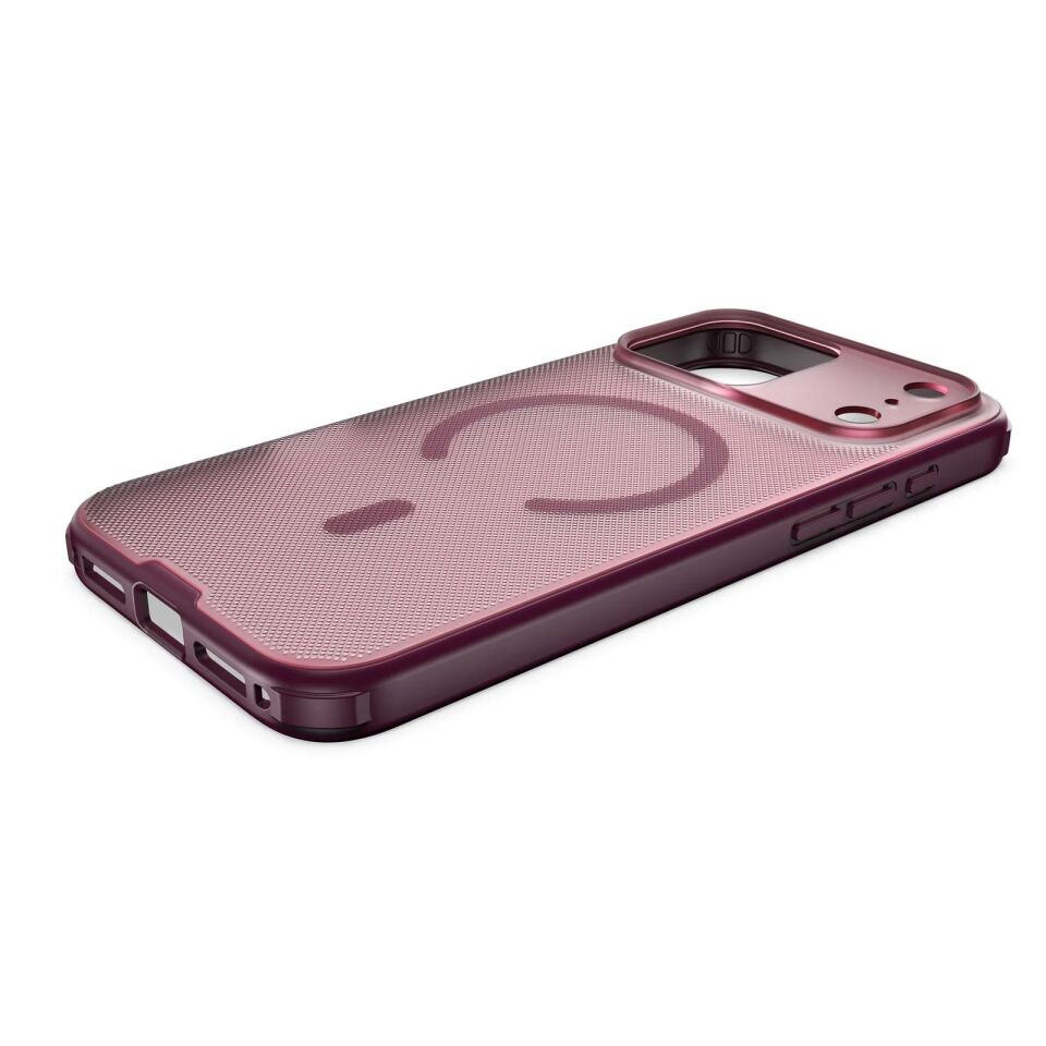 Njoyny Frosted iPhone 18 Pro Max MagSafe Kılıf Bordo