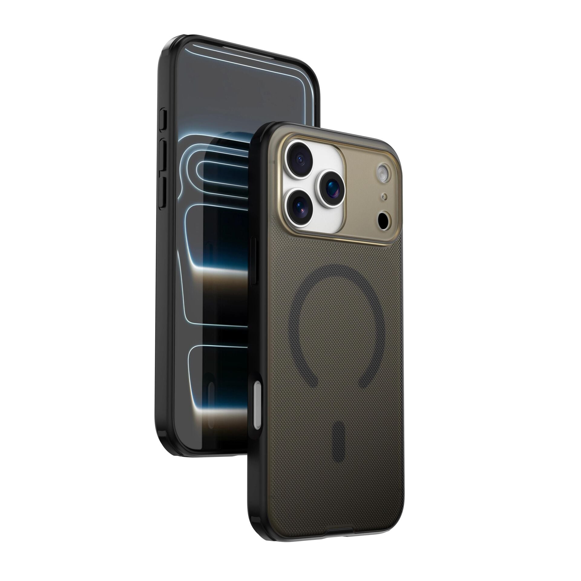 Njoyny Frosted iPhone 18 Pro MagSafe Kılıf Siyah