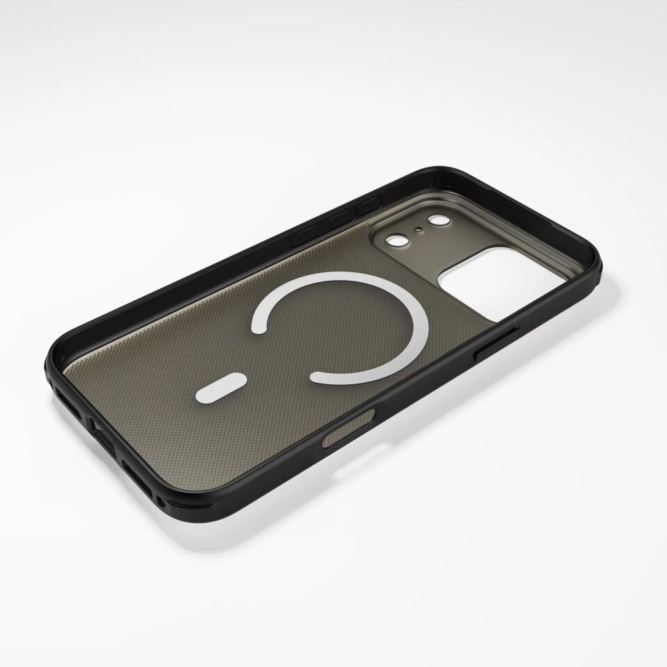 Njoyny Frosted iPhone 18 Pro MagSafe Kılıf Siyah