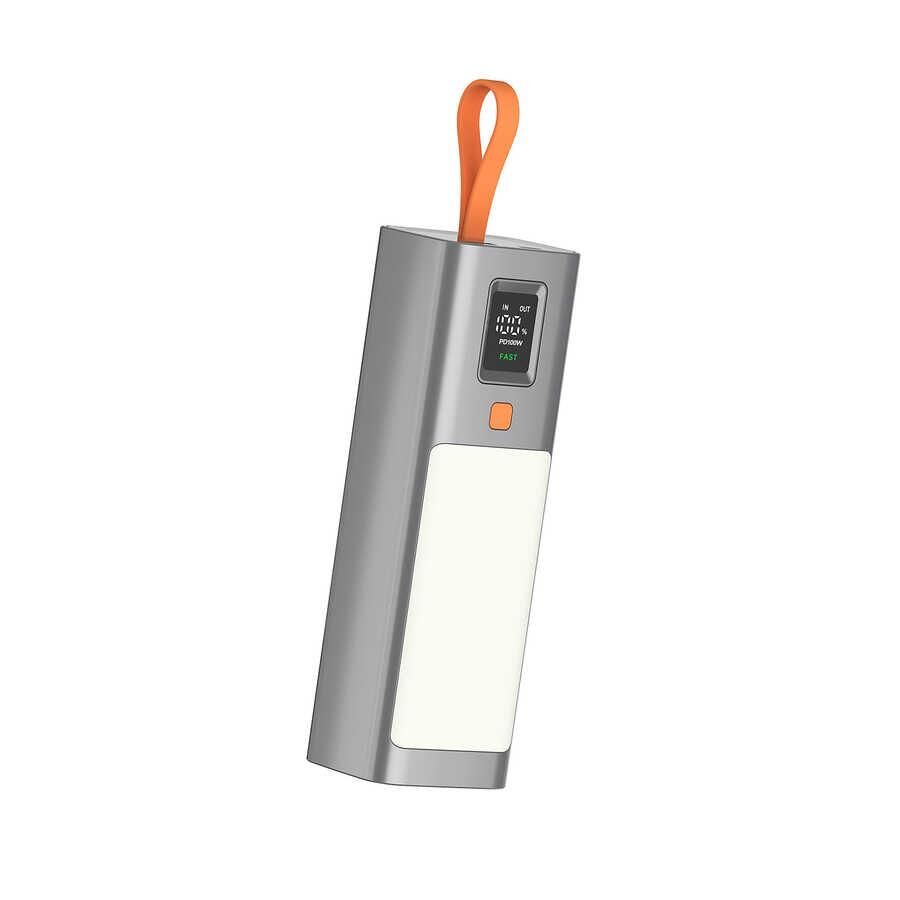 Xipin T134L - Hızlı Şarj - PD 100W - Işıklı - Taşınabilir Powerbank 40000 Mah