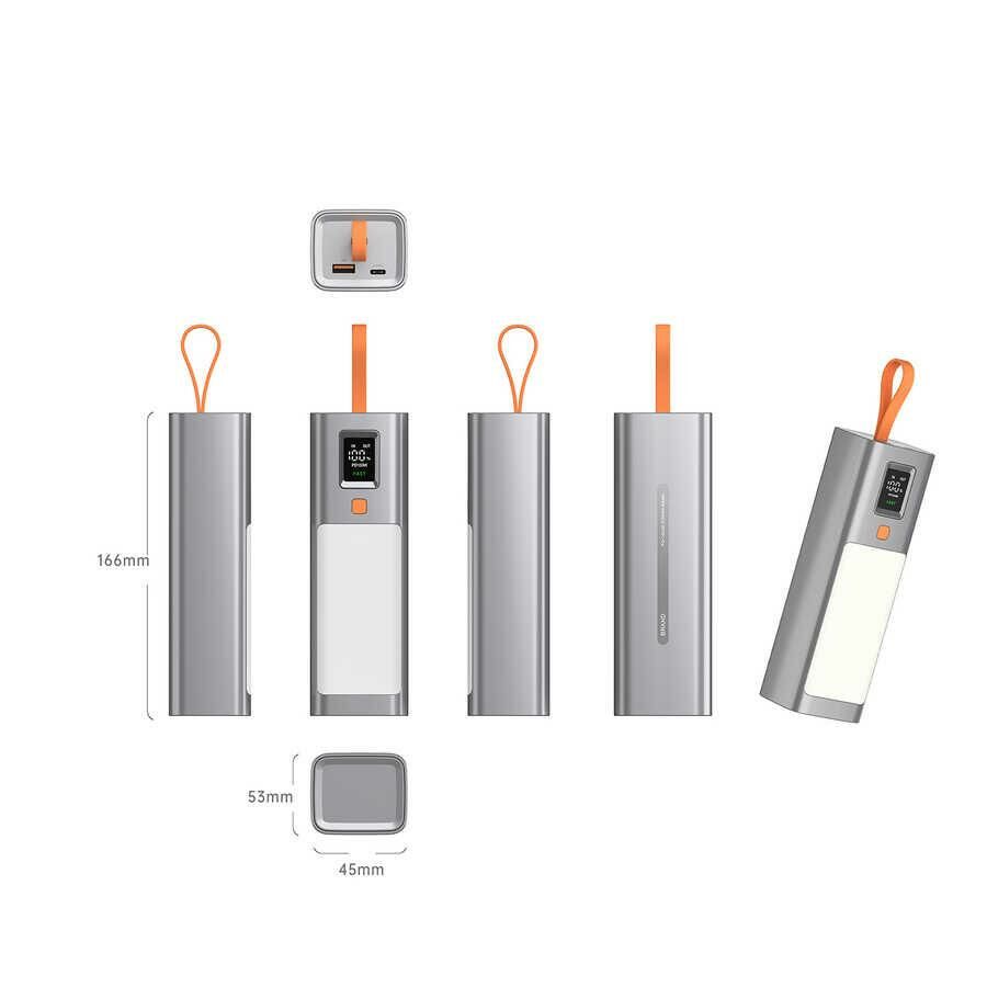 Xipin T134L - Hızlı Şarj - PD 100W - Işıklı - Taşınabilir Powerbank 40000 Mah