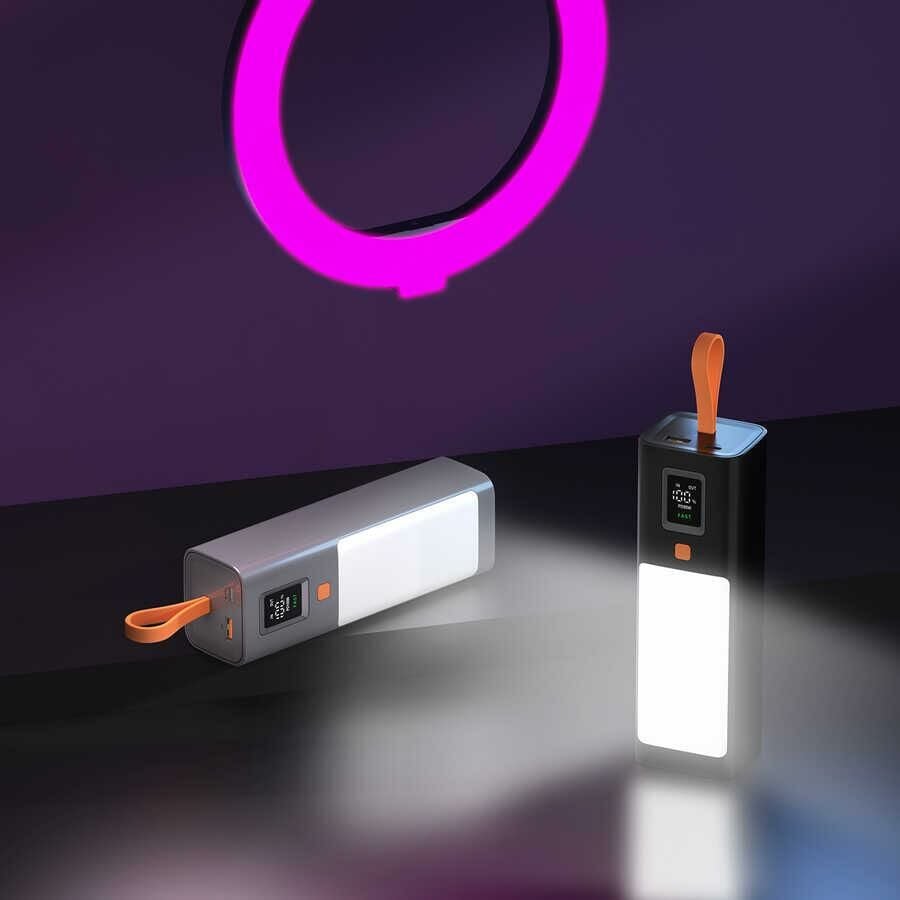 Xipin T134L - Hızlı Şarj - PD 100W - Işıklı - Taşınabilir Powerbank 40000 Mah