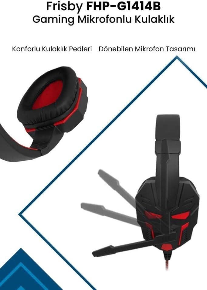 Frisby Gaming FHP-G1414B Mikrofonlu Kulaklık 3.5mm + USB