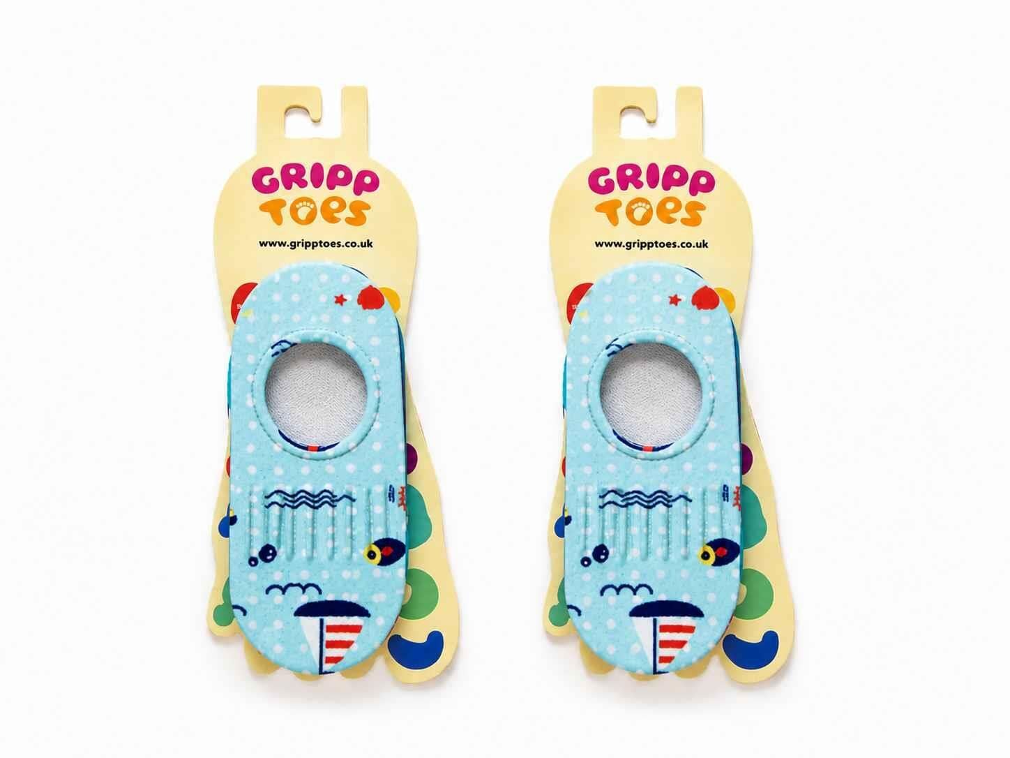 GrippToes Kaymaz Damla Tabanlı Deniz&Havuz Çorabı  S1 Çok Renkli - 24-26