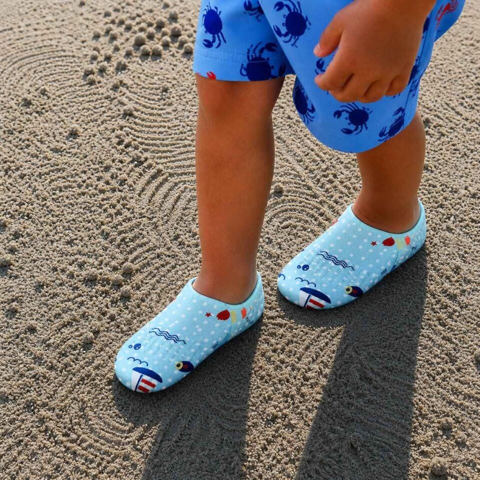 GrippToes Kaymaz Damla Tabanlı Deniz&Havuz Çorabı  S1 Çok Renkli - 24-26