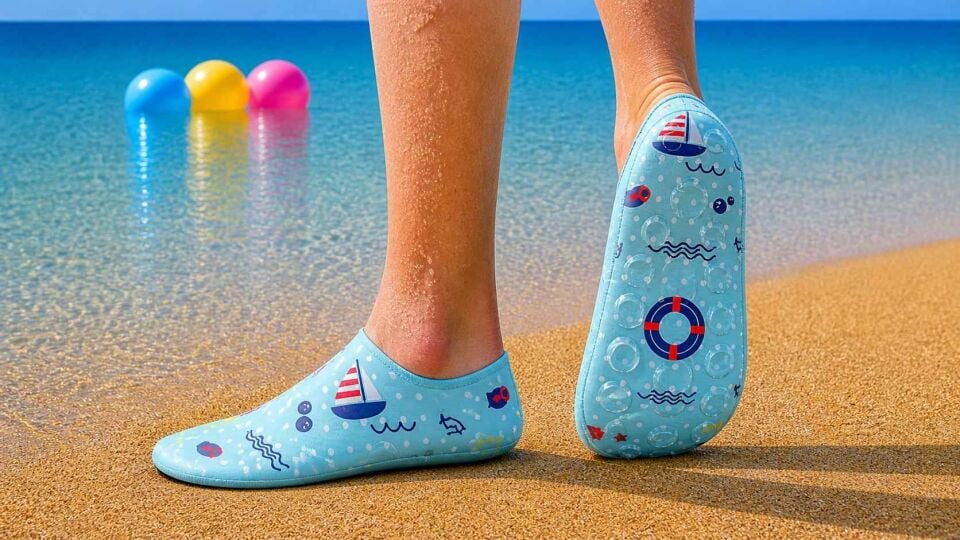 GrippToes Kaymaz Damla Tabanlı Deniz&Havuz Çorabı  S1 Çok Renkli - 24-26