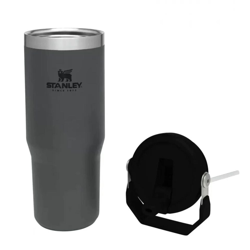 Stanley The Iceflow Flip Straw Pipetli Termos Bardak 0.89 L Krem