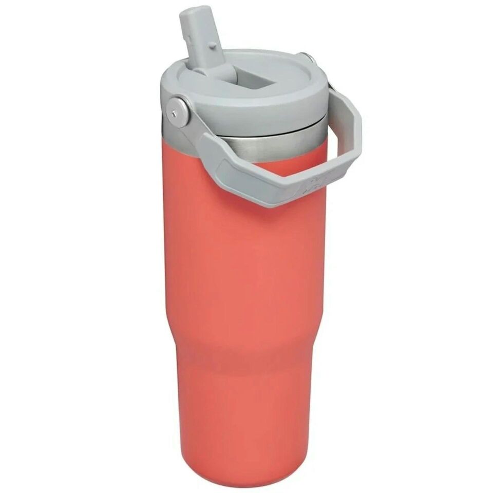 Stanley The Iceflow Flip Straw Pipetli Termos Bardak 0.89 L Açık Mercan