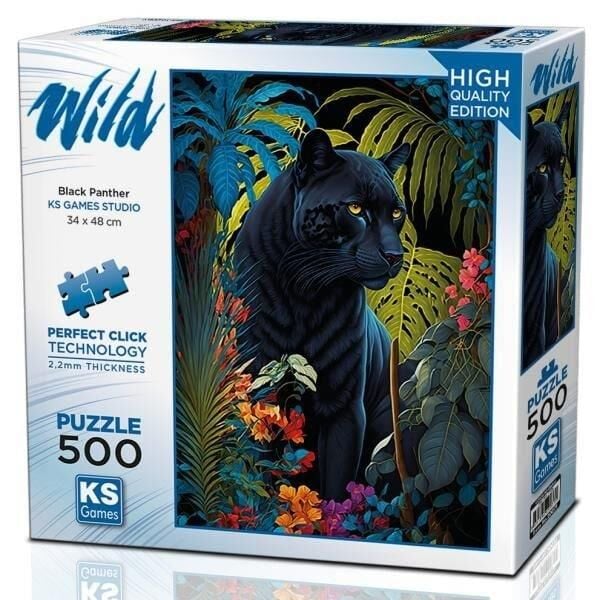 Ks Games Puzzle Black Panther With A Tropical 500 Parça