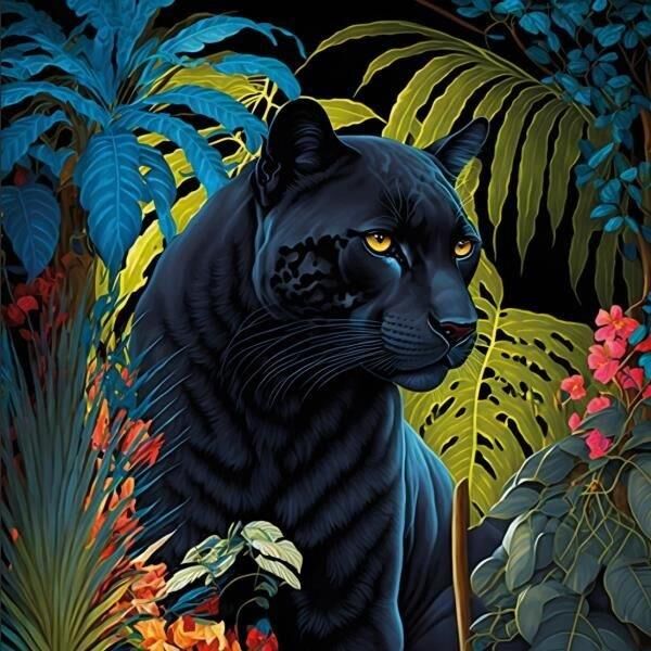 Ks Games Puzzle Black Panther With A Tropical 500 Parça